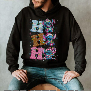 Stitch blue monster coquette ho ho ho Christmas shirt
