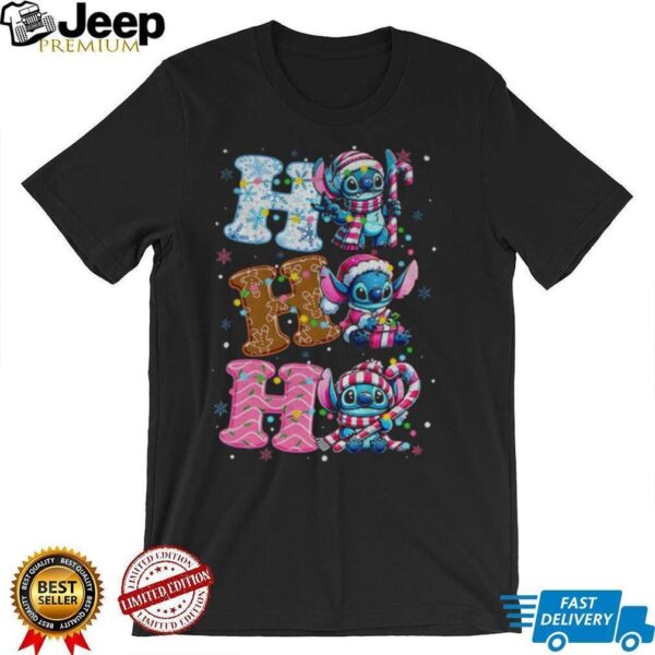 Stitch blue monster coquette ho ho ho Christmas shirt