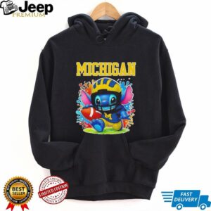 Stitch x Michigan Wolverines football colors shirt