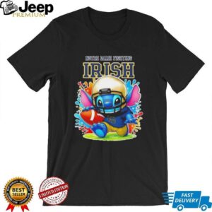 Stitch x Notre Dame Fighting Irish football colors shirt