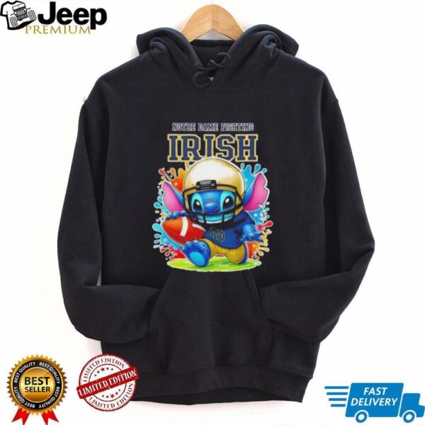 Stitch x Notre Dame Fighting Irish football colors shirt