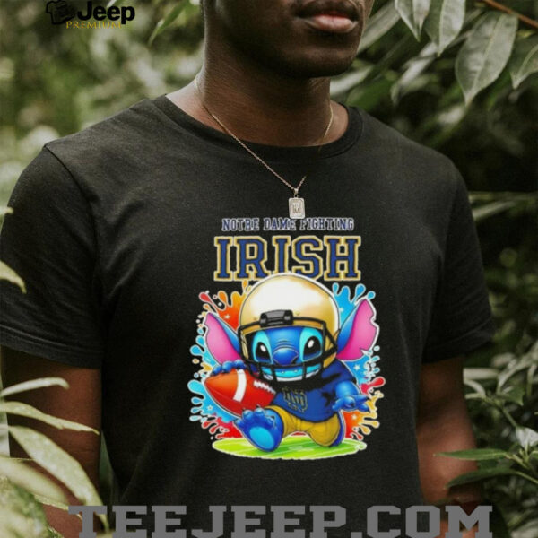 Stitch x Notre Dame Fighting Irish football colors shirt