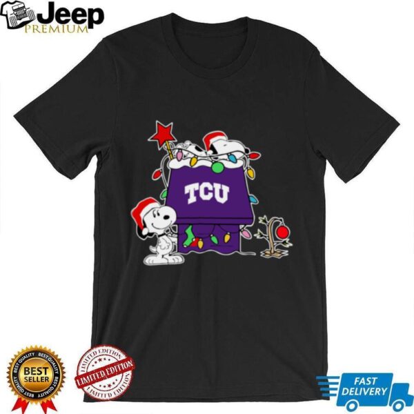 TCU Horned Frogs Football Snoopy Christmas Holiday 2025 T Shirt