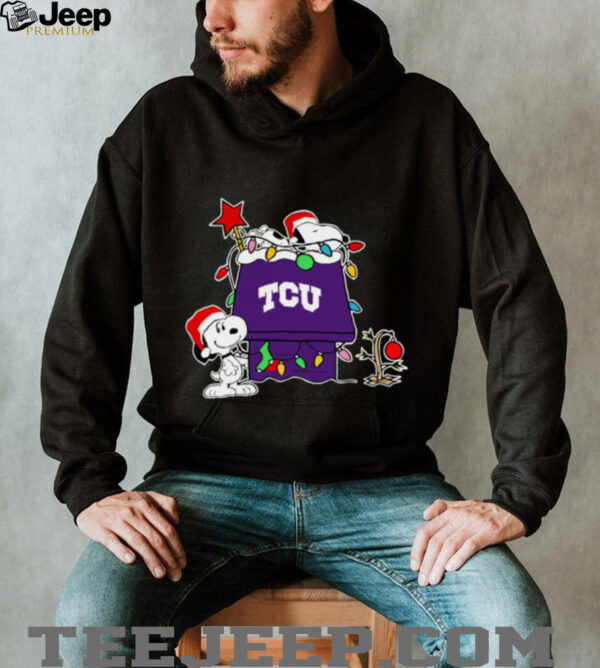 TCU Horned Frogs Football Snoopy Christmas Holiday 2025 T Shirt