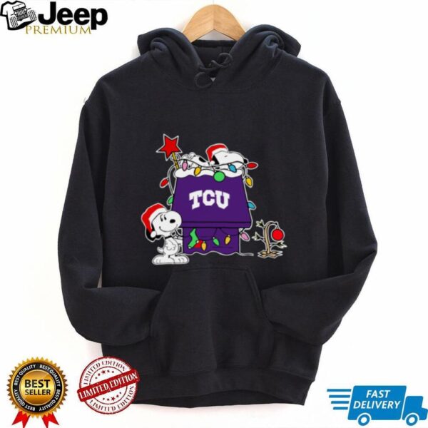 TCU Horned Frogs Football Snoopy Christmas Holiday 2025 T Shirt