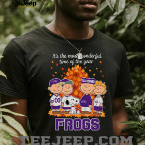 TCU Horned Frogs X Peanuts It’S The Most Wonderful Time Of The Year The Fall Shirt