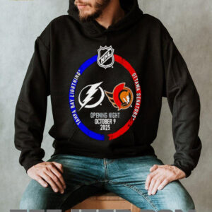 Tampa Bay Lightning vs Ottawa Senators hockey 2025 NHL Opening Night shirt