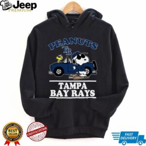 Tampa Bay Rays Snoopy Peanuts Car Baseball T Shirt