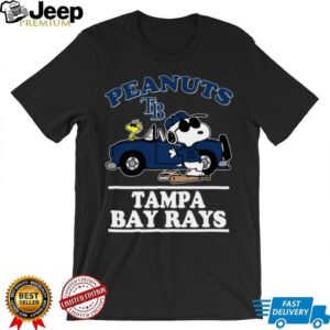 Tampa Bay Rays Snoopy Peanuts Car Baseball T Shirt