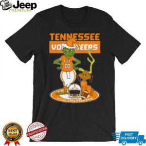 Tennessee Volunteers Custom Grinch and Dog Christmas Tee – Personalized NCAA Football Shirt – Holiday Outfit & Fan Gift Idea