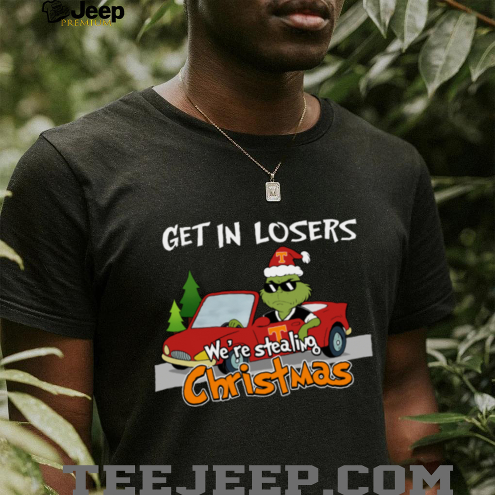 Tennessee Volunteers Grinch Christmas T Shirt Get In Losers We’re Stealing Christmas Holiday Tee Tennessee Volunteers Grinch Christmas T Shirt Get In Losers We’re Stealing Christmas Holiday Tee
