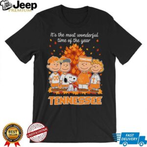 Tennessee Volunteers x Peanuts Fall T Shirt It’s the Most Wonderful Time of the Year