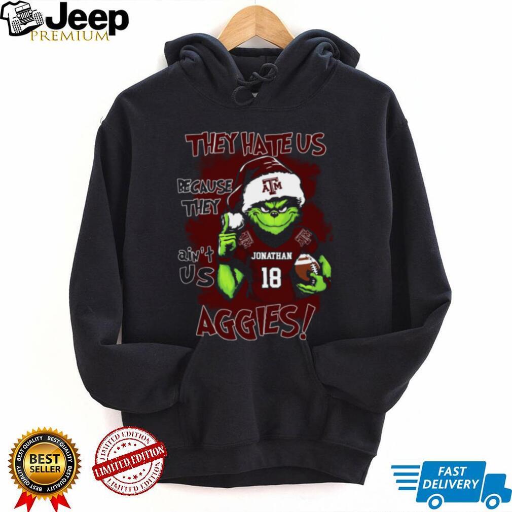 Texas A&M Aggies Custom Name Grinch Christmas Shirt – Personalized NCAA Football Tee – Quote Holiday Gift “They Hate Us Because They Ain’t Us” Texas A&M Aggies Custom Name Grinch Christmas Shirt – Personalized NCAA Football Tee – Quote Holiday Gift “They Hate Us Because They Ain’t Us”