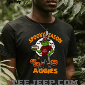 Texas A&M Aggies Halloween Tee – Custom Name NCAA Football Shirt – Spooky Season Grinch College Gift