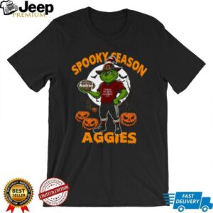 Texas A&M Aggies Halloween Tee – Custom Name NCAA Football Shirt – Spooky Season Grinch College Gift