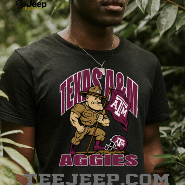 Texas A&M Aggies Mascot Planting Flag College Football Tee