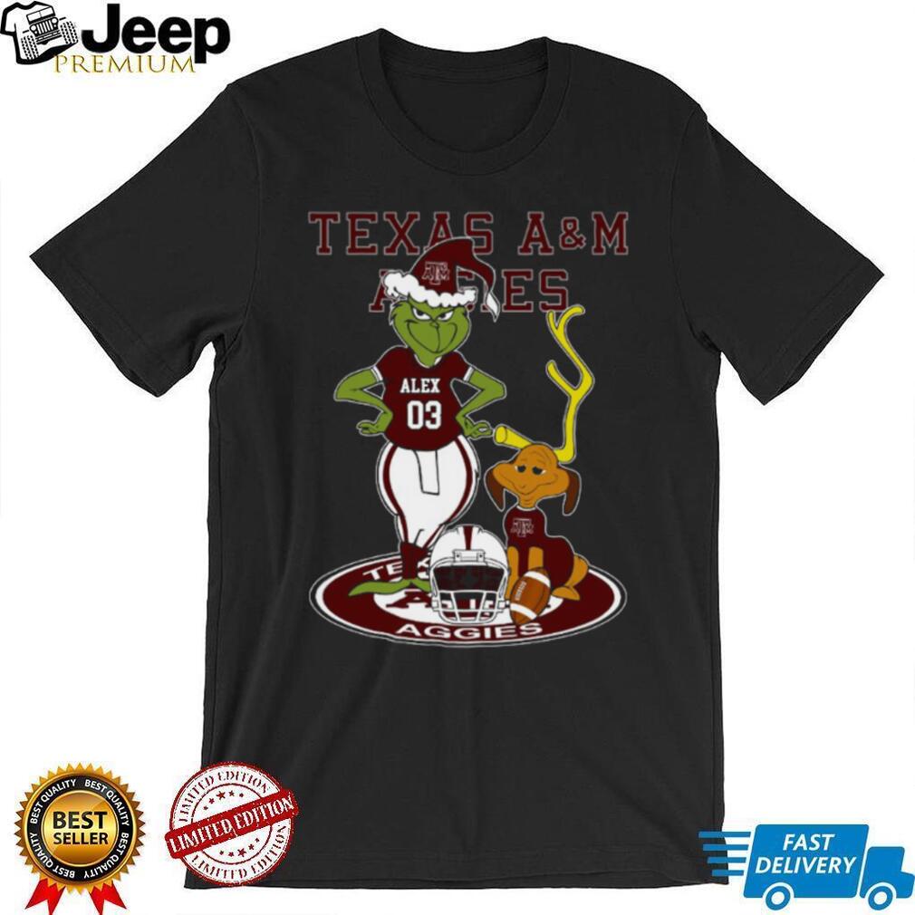 Texas A&M Aggies NCAA Football Grinch with Dog Tee – Custom Name Fan Shirt – Personalized Christmas Outfit & Holiday Gift Idea Texas A&M Aggies NCAA Football Grinch with Dog Tee – Custom Name Fan Shirt – Personalized Christmas Outfit & Holiday Gift Idea