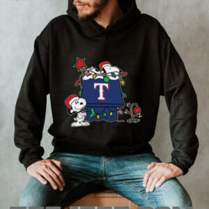 Texas Rangers Christmas Snoopy Doghouse T Shirt