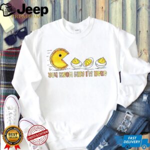 Thanksgiving Deviled Eggs and Retro Pumpkin Pie Pacman Thanksgiving game shirt