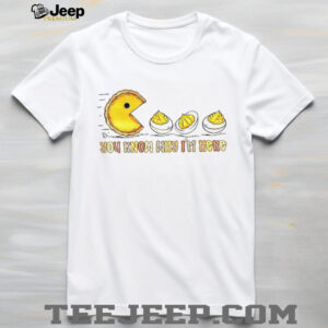 Thanksgiving Deviled Eggs and Retro Pumpkin Pie Pacman Thanksgiving game shirt