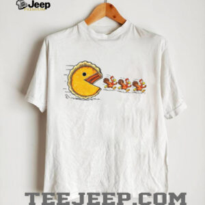 Thanksgiving Funny Turkey and Retro Pumpkin Pie Pacman Thanksgiving game shirt
