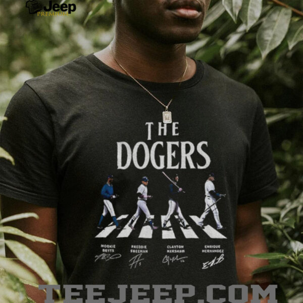 The Dodgers Los Angeles Dodgers Mookie Betts Freddie Freeman Walking Abbey Road signature shirt