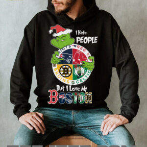 The Grinch I Hate People But I Love My Boston Team Sport Unisex T Shirt