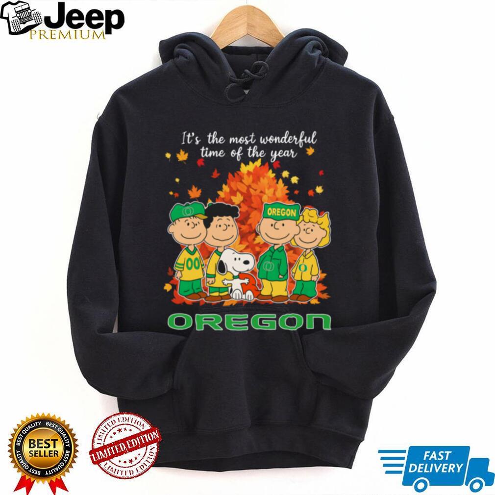 The Peanuts Character Oregon Ducks It’S The Most Wonderful Time Of The Year T Shirt The Peanuts Character Oregon Ducks It’S The Most Wonderful Time Of The Year T Shirt