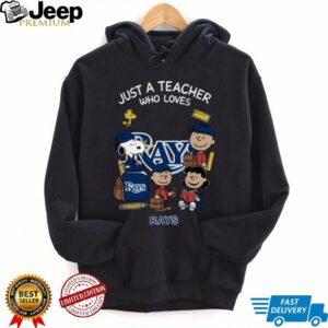 The Peanuts Snoopy Just A Teacher Who Loves Tampa Bay Rays Shirt