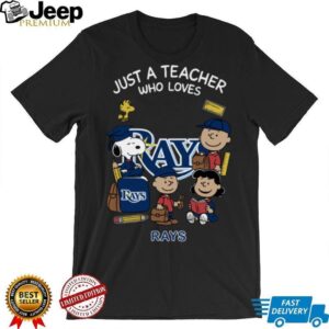 The Peanuts Snoopy Just A Teacher Who Loves Tampa Bay Rays Shirt