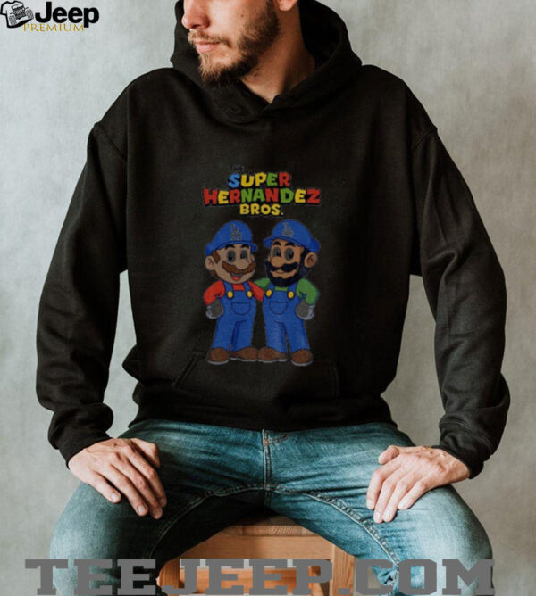 The Super Hernandez Bros Mario Dodgers baseball shirt