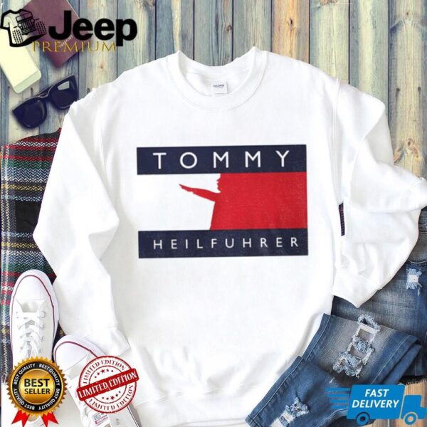Tommy Heilfuhrer logo parody shirt