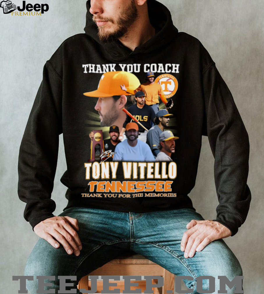 Tony Vitello 2025 Thank You Coach Tennessee Baseball Legends Autograph Shirt Tony Vitello 2025 Thank You Coach Tennessee Baseball Legends Autograph Shirt