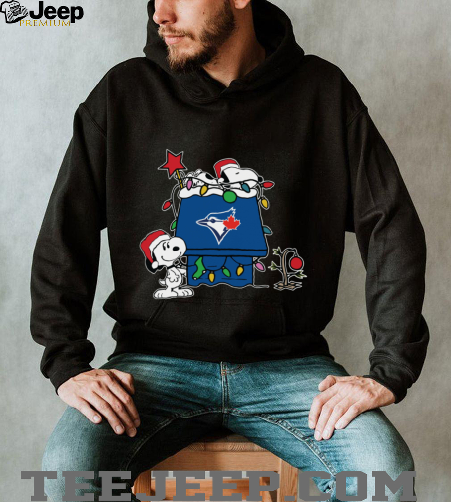 Toronto Blue Jays Christmas Snoopy Doghouse T Shirt Toronto Blue Jays Christmas Snoopy Doghouse T Shirt