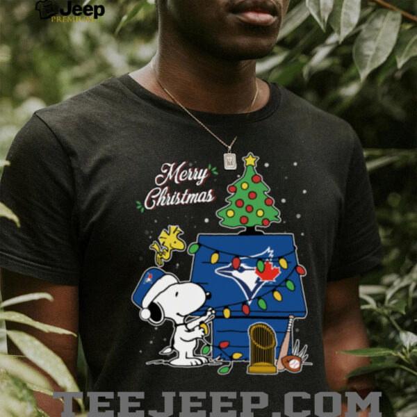 Toronto Blue Jays Snoopy Merry Christmas Baseball TShirt