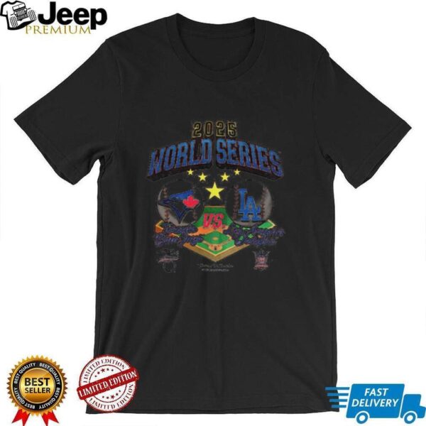 Toronto Blue Jays vs Los Angeles Dodgers World Series 2025 MLB logo shirt