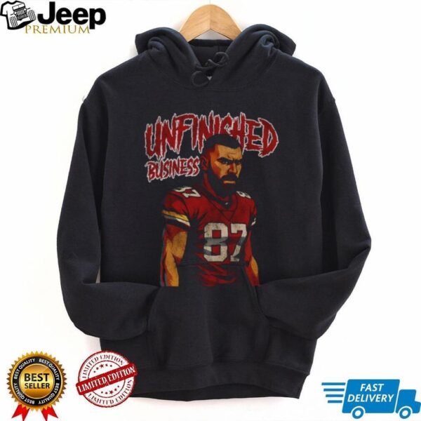 Travis Kelce cartoon Kansas City Chiefs Unfinished Business NFL Football 2025 shirt