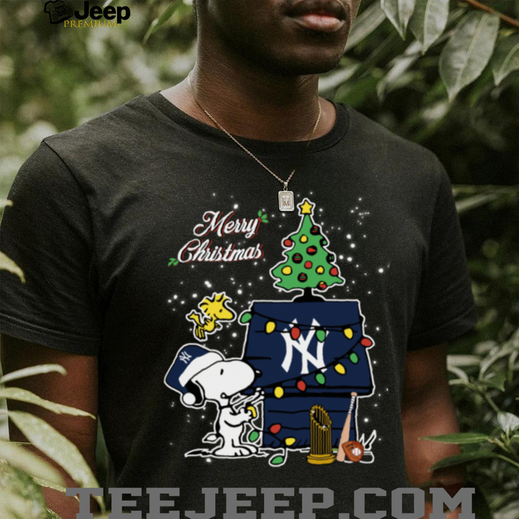 New York Yankees Merry Christmas With Snoopy Baby T Shirt New York Yankees Merry Christmas With Snoopy Baby T Shirt