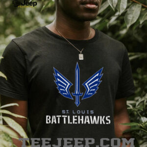 UFL St Louis Battlehawks Lockup Logo T Shirt Hoodie