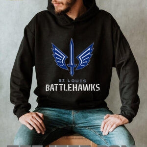 UFL St Louis Battlehawks Lockup Logo T Shirt Hoodie