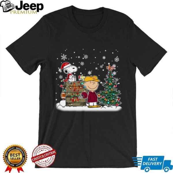 UL Monroe Warhawks Snoopy Charlie Brown Christmas Holiday T Shirt