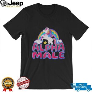 Unicorn alpha male rainbow shirt