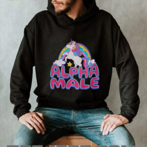 Unicorn alpha male rainbow shirt
