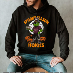 Virginia Tech Hokies Spooky Season Tee – Custom Name NCAA Football Shirt – Grinch Halloween Personalized Gift