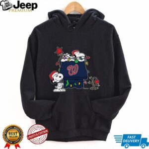 Washington Nationals Christmas Snoopy Doghouse T Shirt
