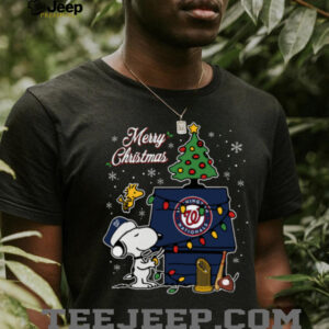 Washington Nationals Merry Christmas Snoopy Baby T Shirt Holiday Baseball Tee