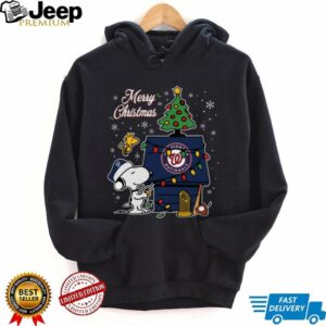 Washington Nationals Merry Christmas Snoopy Baby T Shirt Holiday Baseball Tee