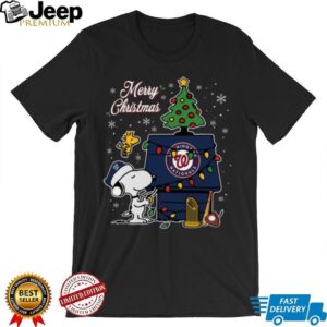 Washington Nationals Merry Christmas Snoopy Baby T Shirt Holiday Baseball Tee
