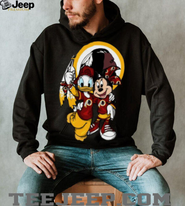 Washington Redskins Donald and Minnie Mouse T Shirt
