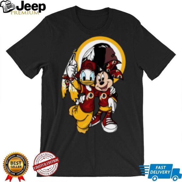 Washington Redskins Donald and Minnie Mouse T Shirt
